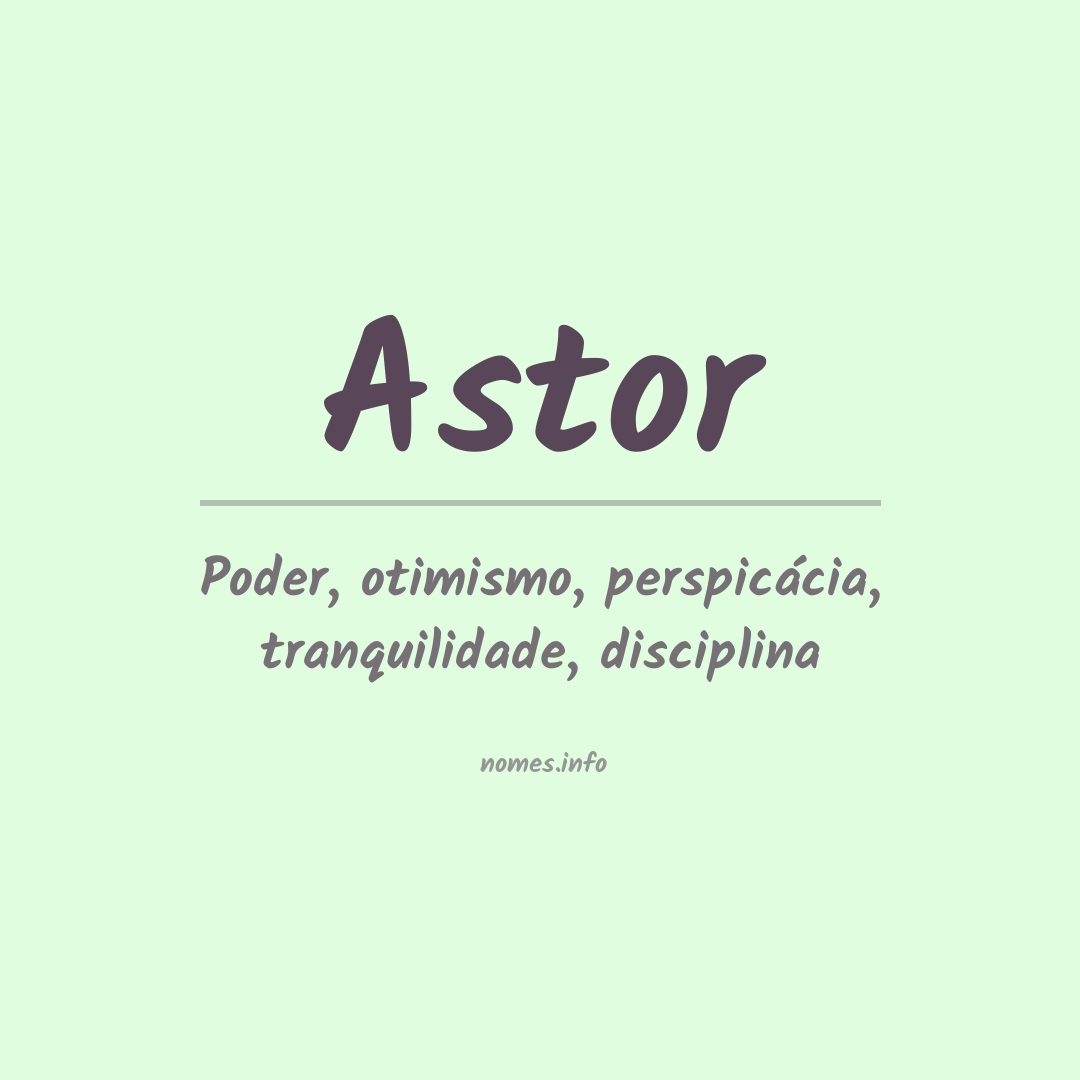 Significado do nome Astor