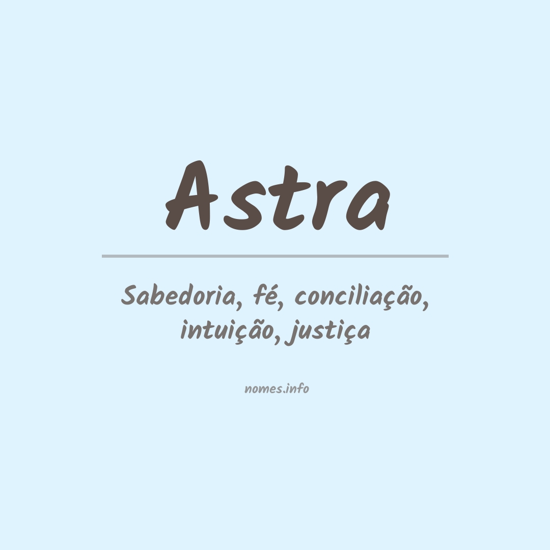 Significado do nome Astra