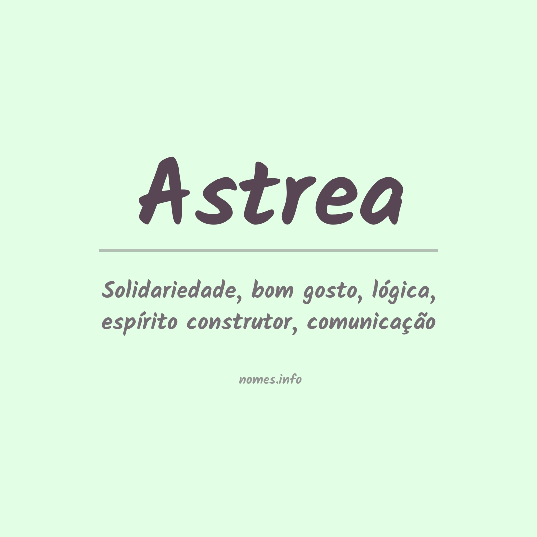 Significado do nome Astrea