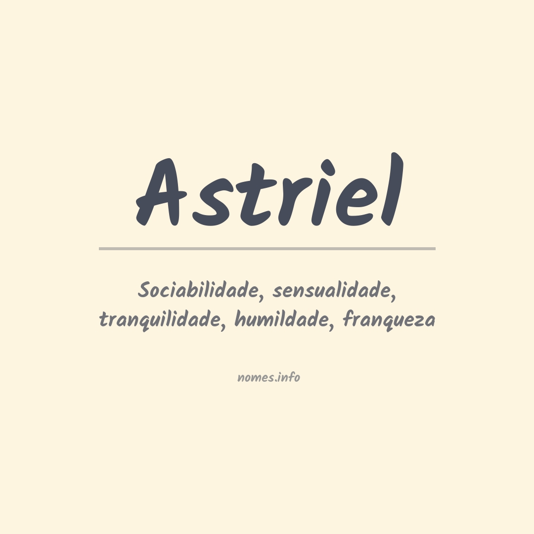Significado do nome Astriel
