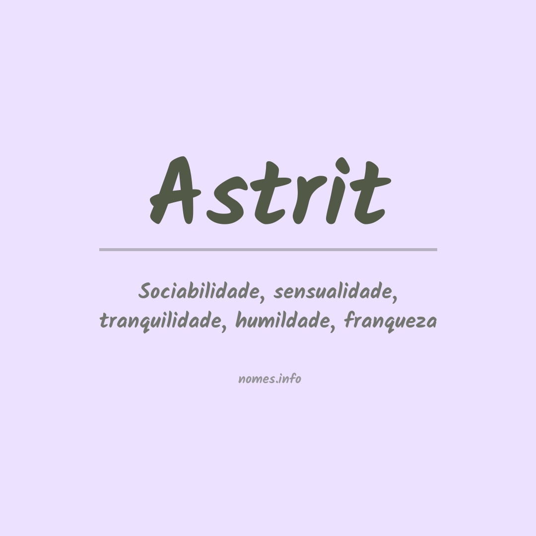 Significado do nome Astrit
