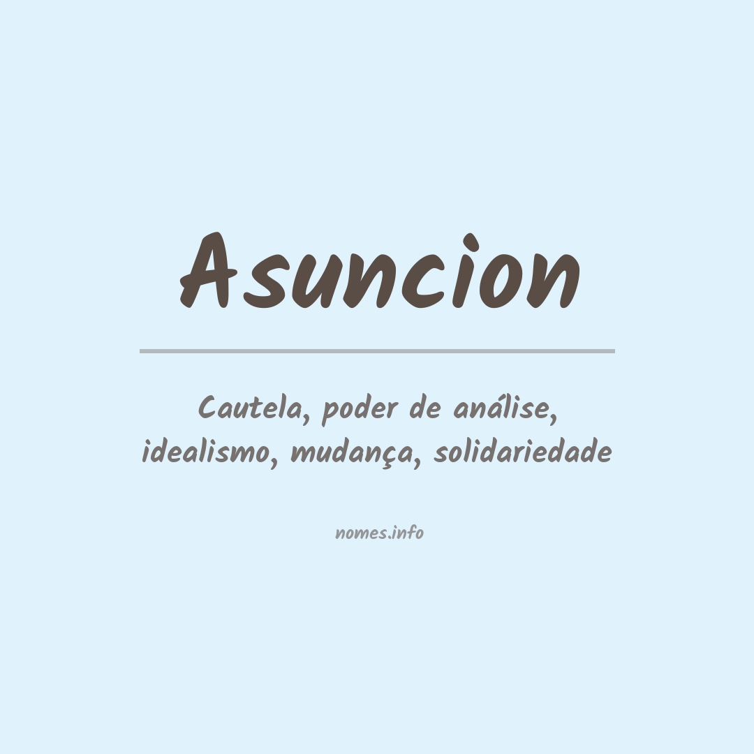 Significado do nome Asuncion