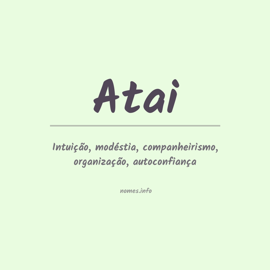 Significado do nome Atai