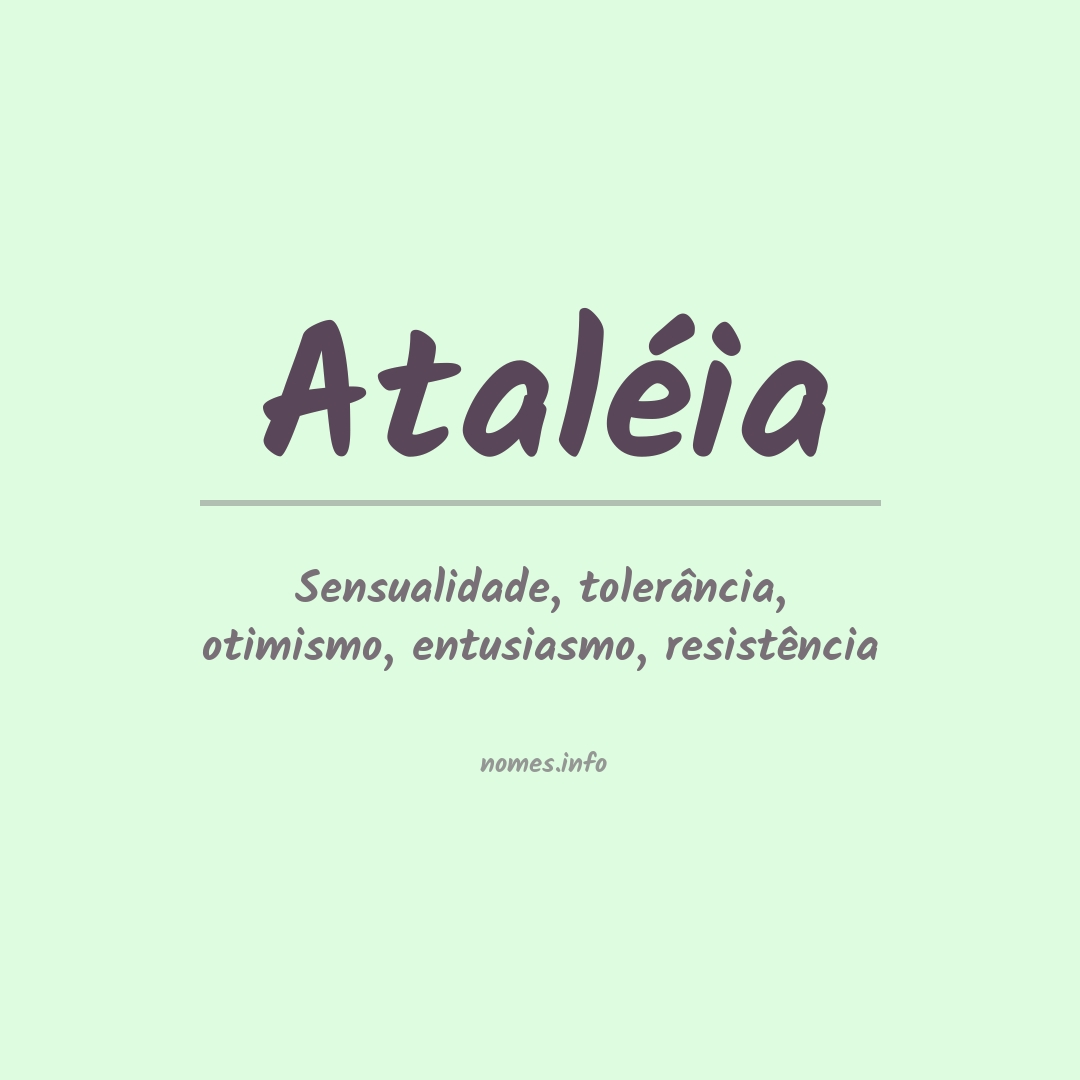 Significado do nome Ataléia