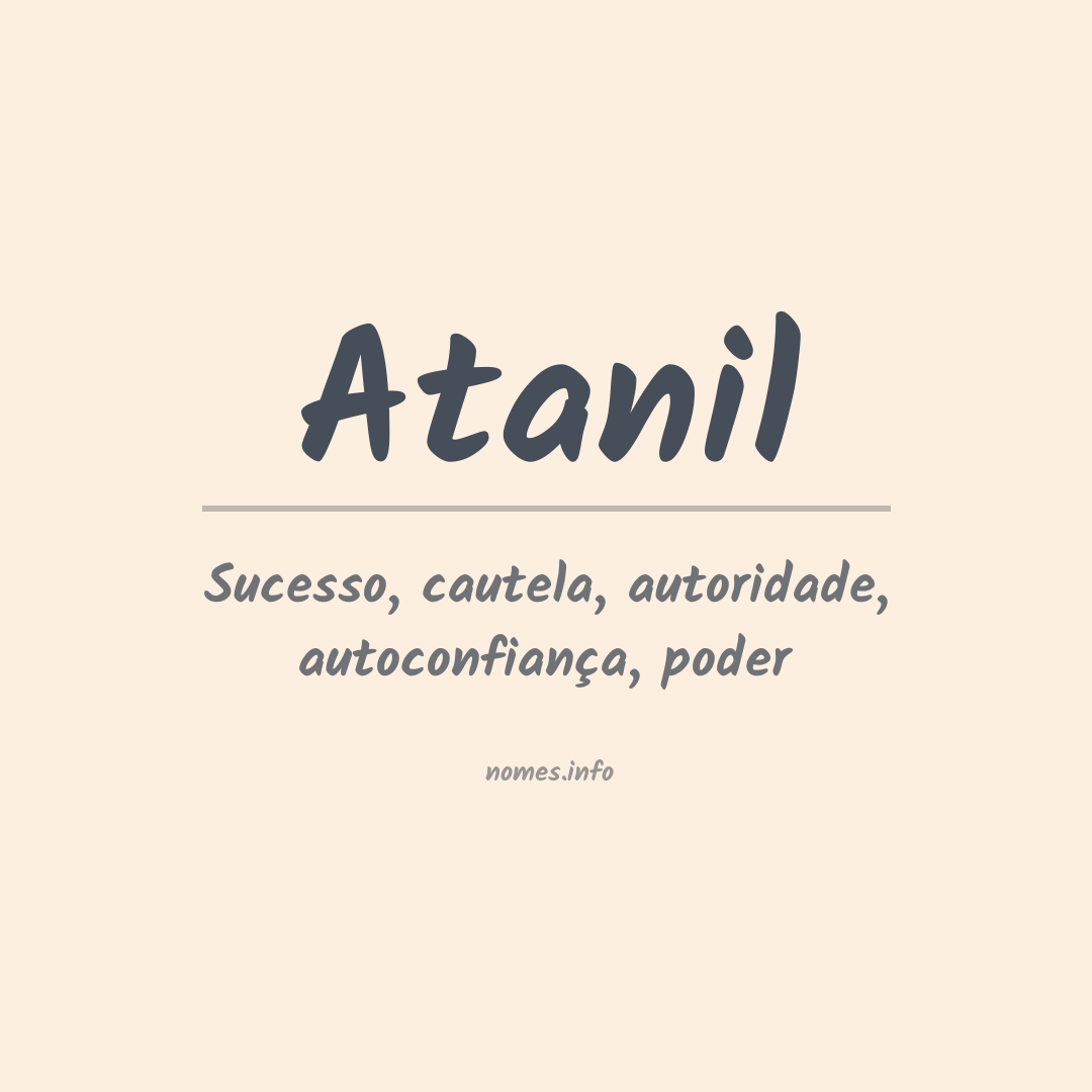 Significado do nome Atanil Significado do nome Atanil