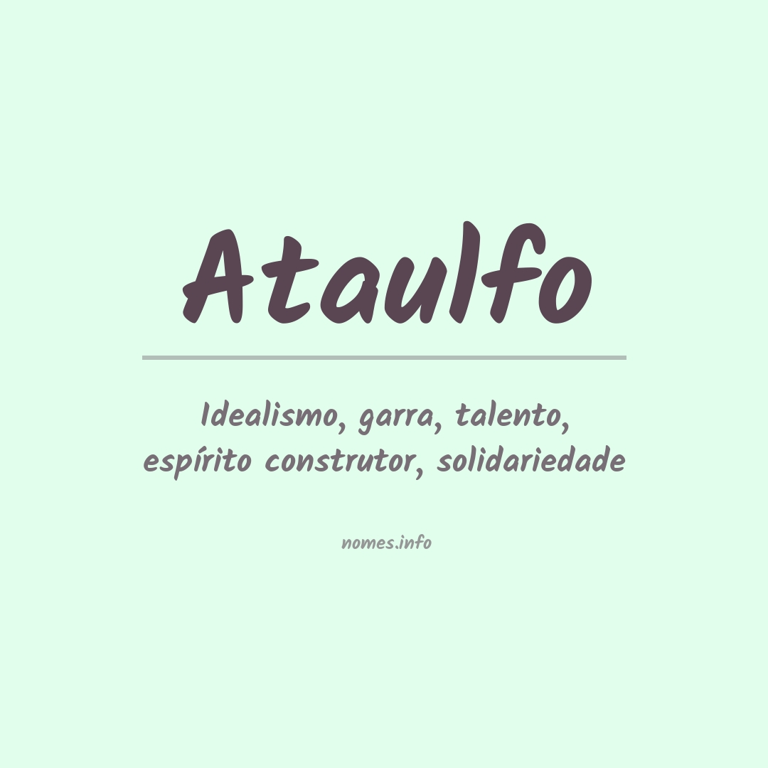 Significado do nome Ataulfo