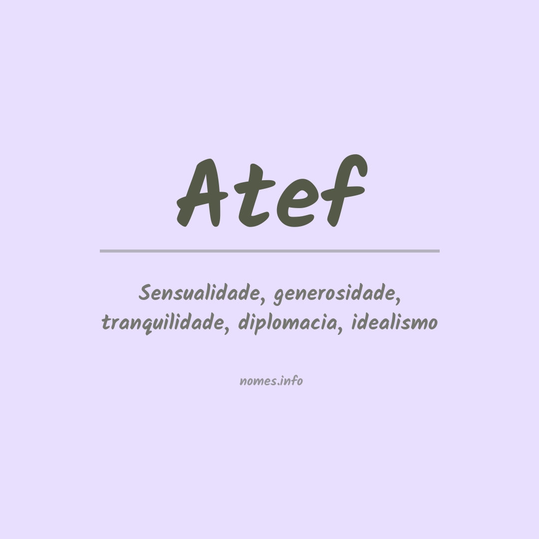 Significado do nome Atef