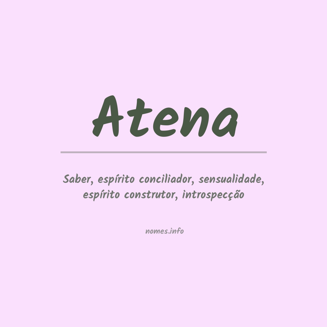 Significado do nome Atena