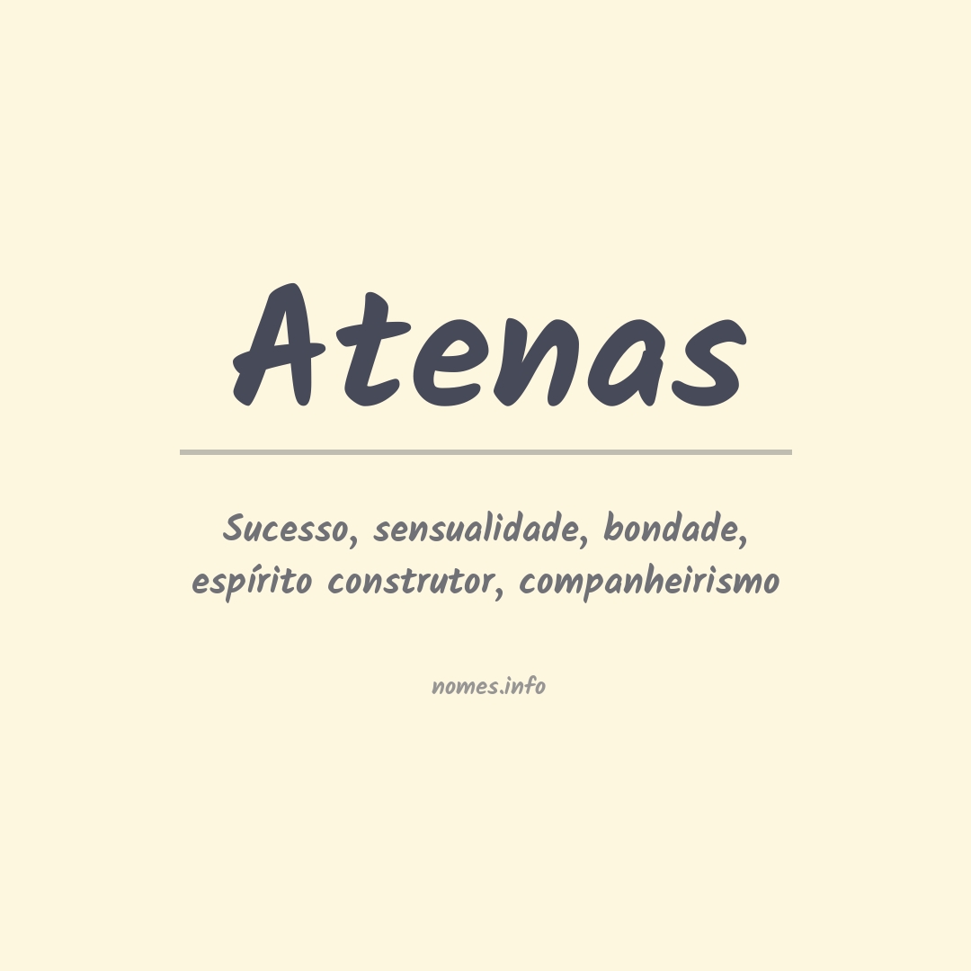 Significado do nome Atenas