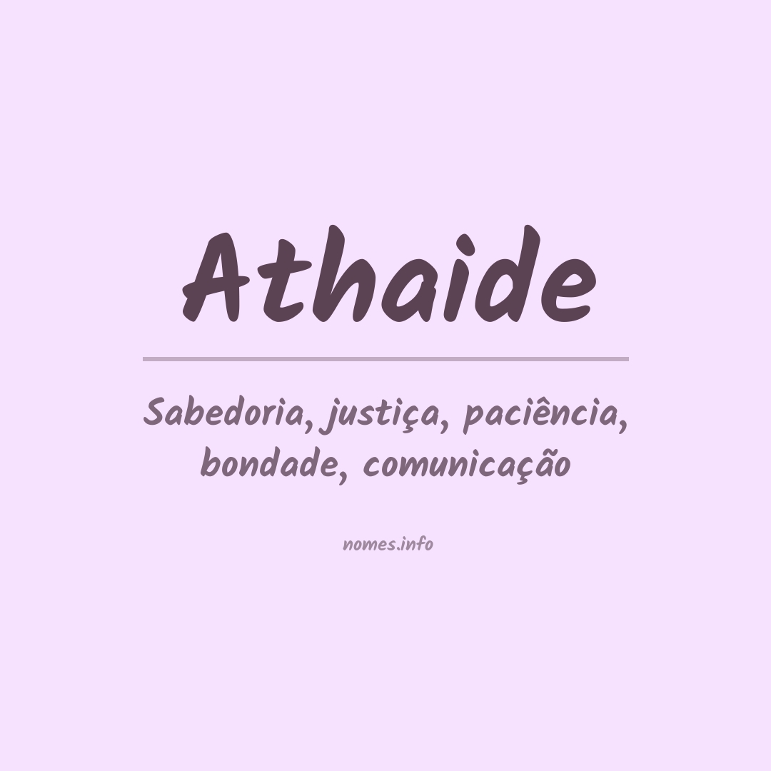 Significado do nome Athaide