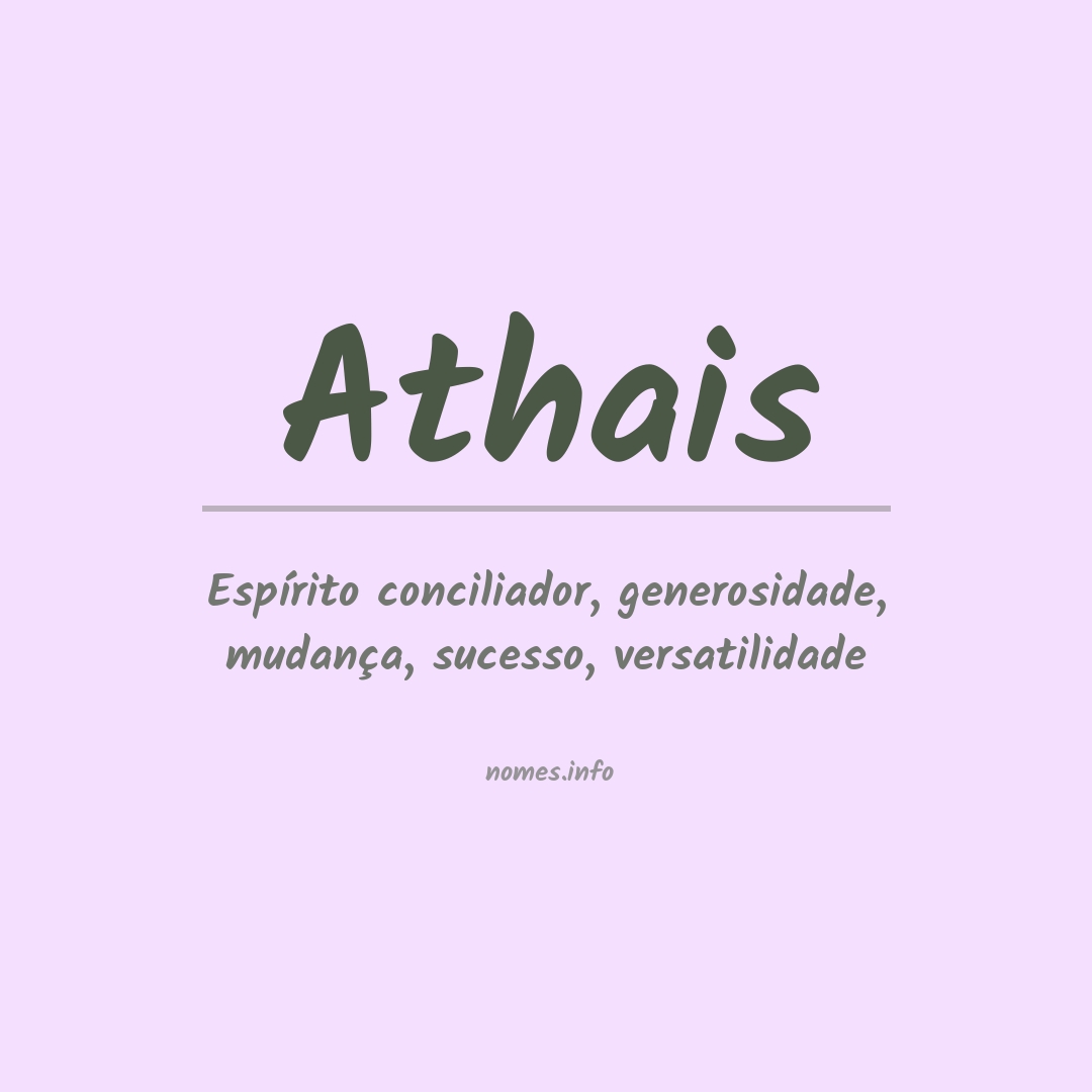Significado do nome Athais
