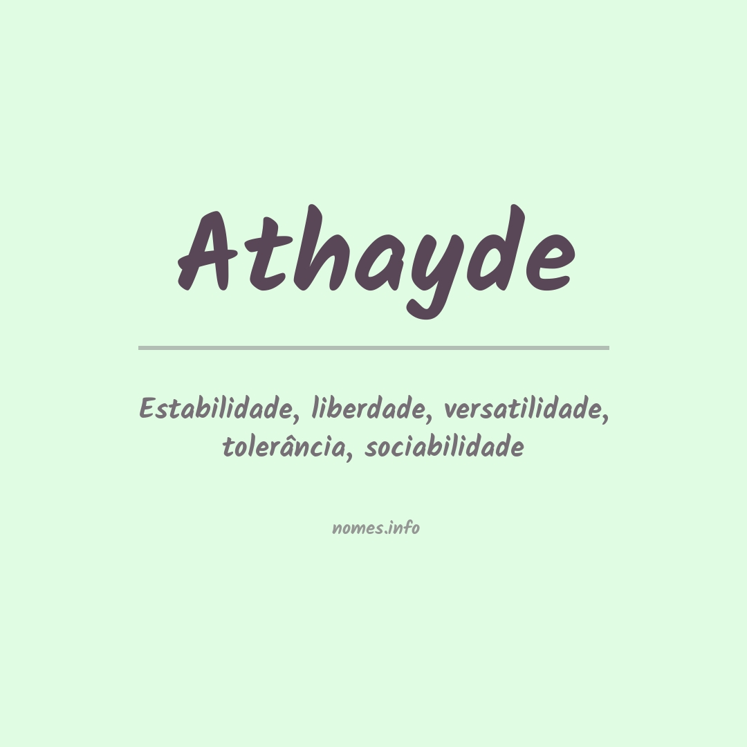 Significado do nome Athayde