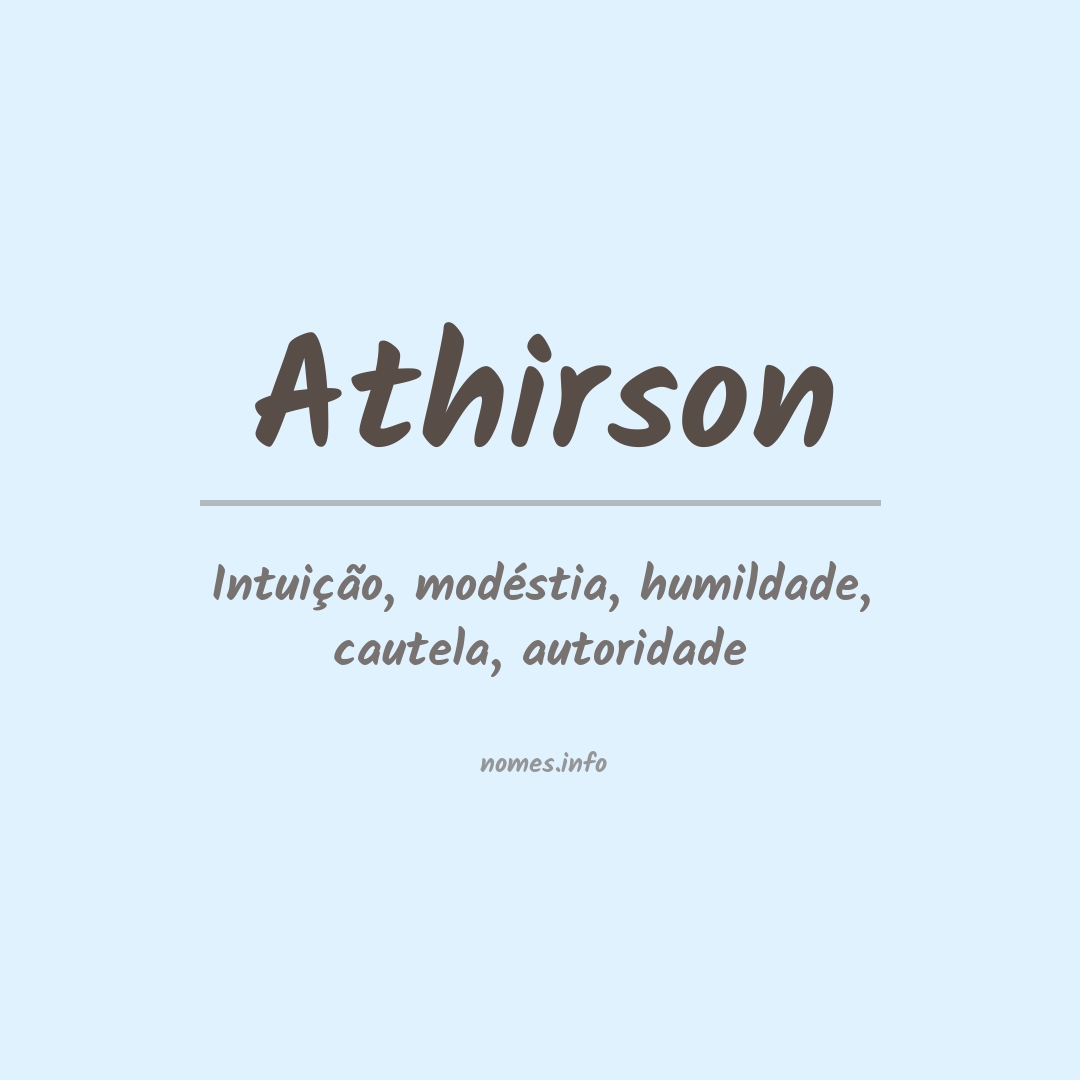 Significado do nome Athirson