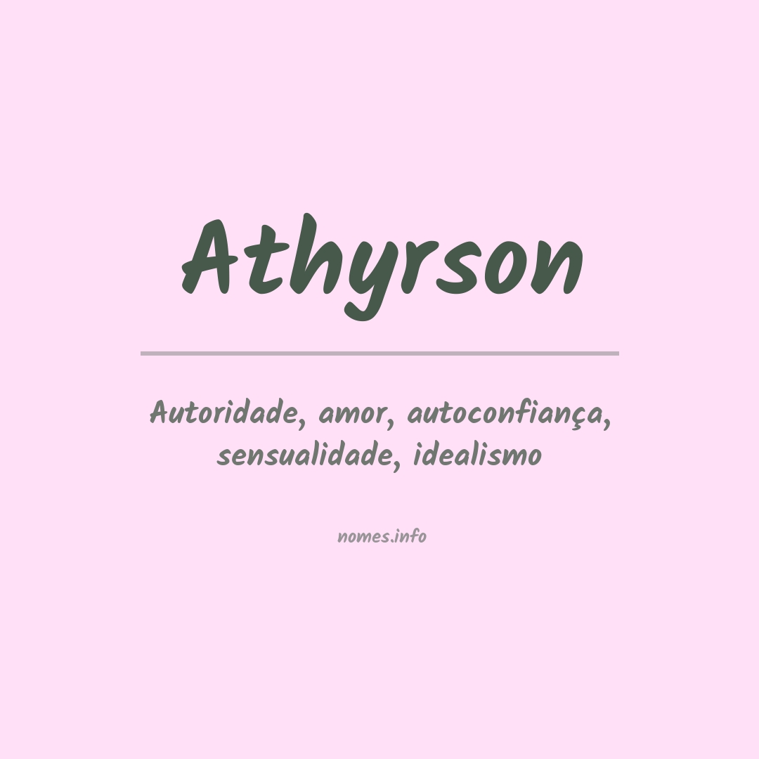 Significado do nome Athyrson