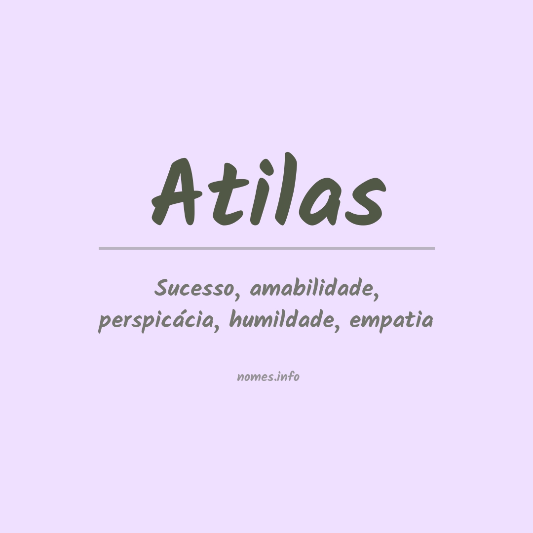 Significado do nome Atilas