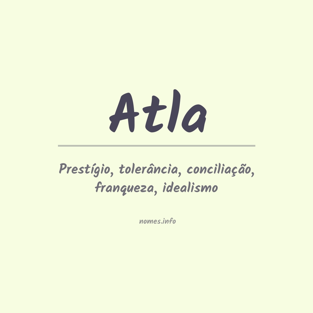 Significado do nome Atla