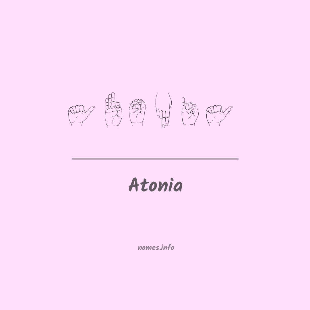 Atonia em Libras