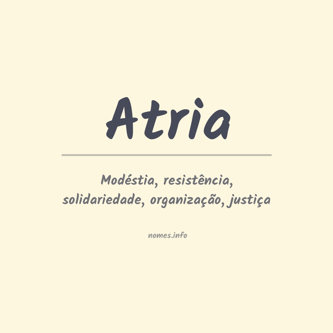 Significado do nome Atria