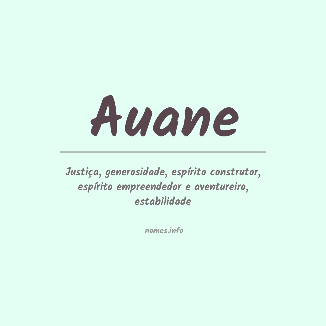 Significado do nome Auane