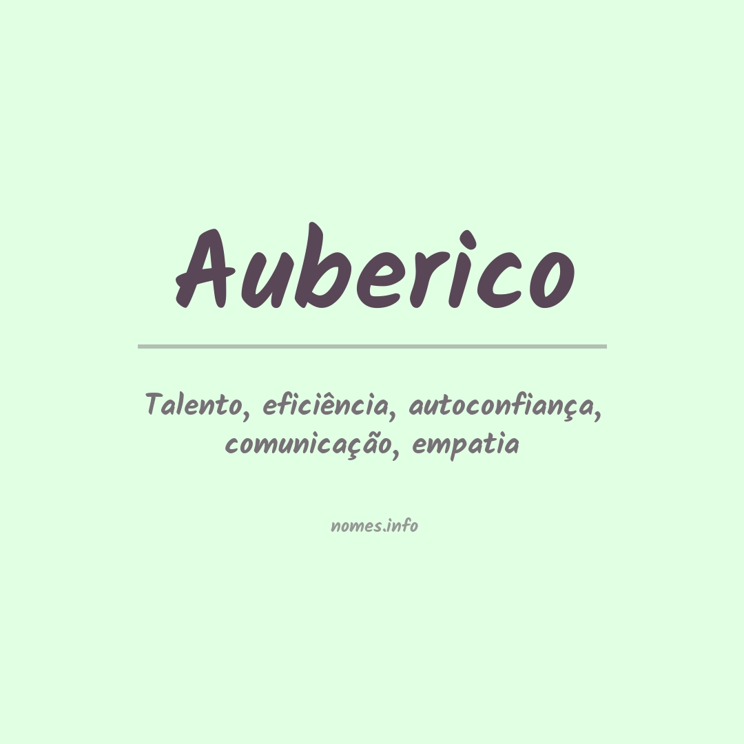 Significado do nome Auberico