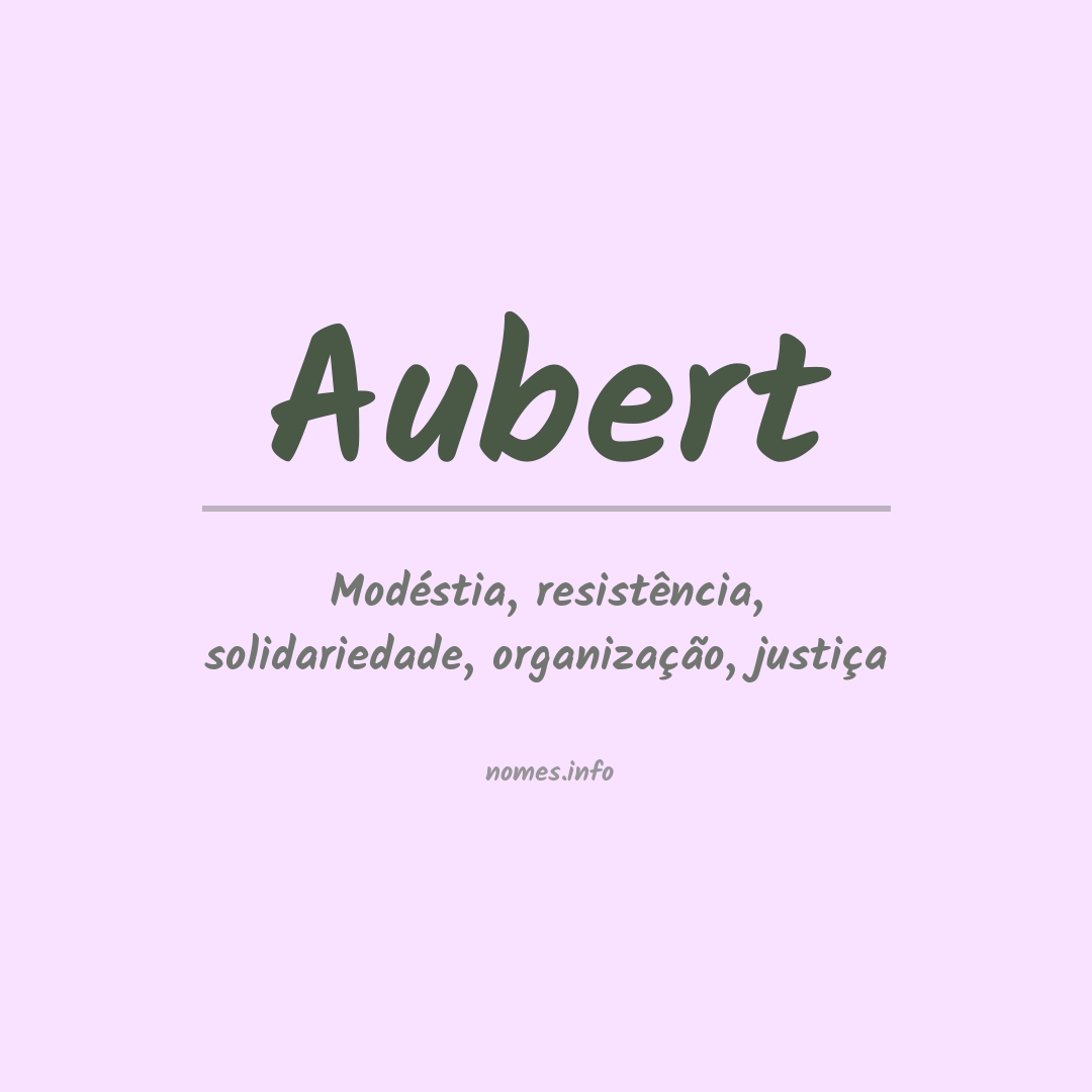 Significado do nome Aubert