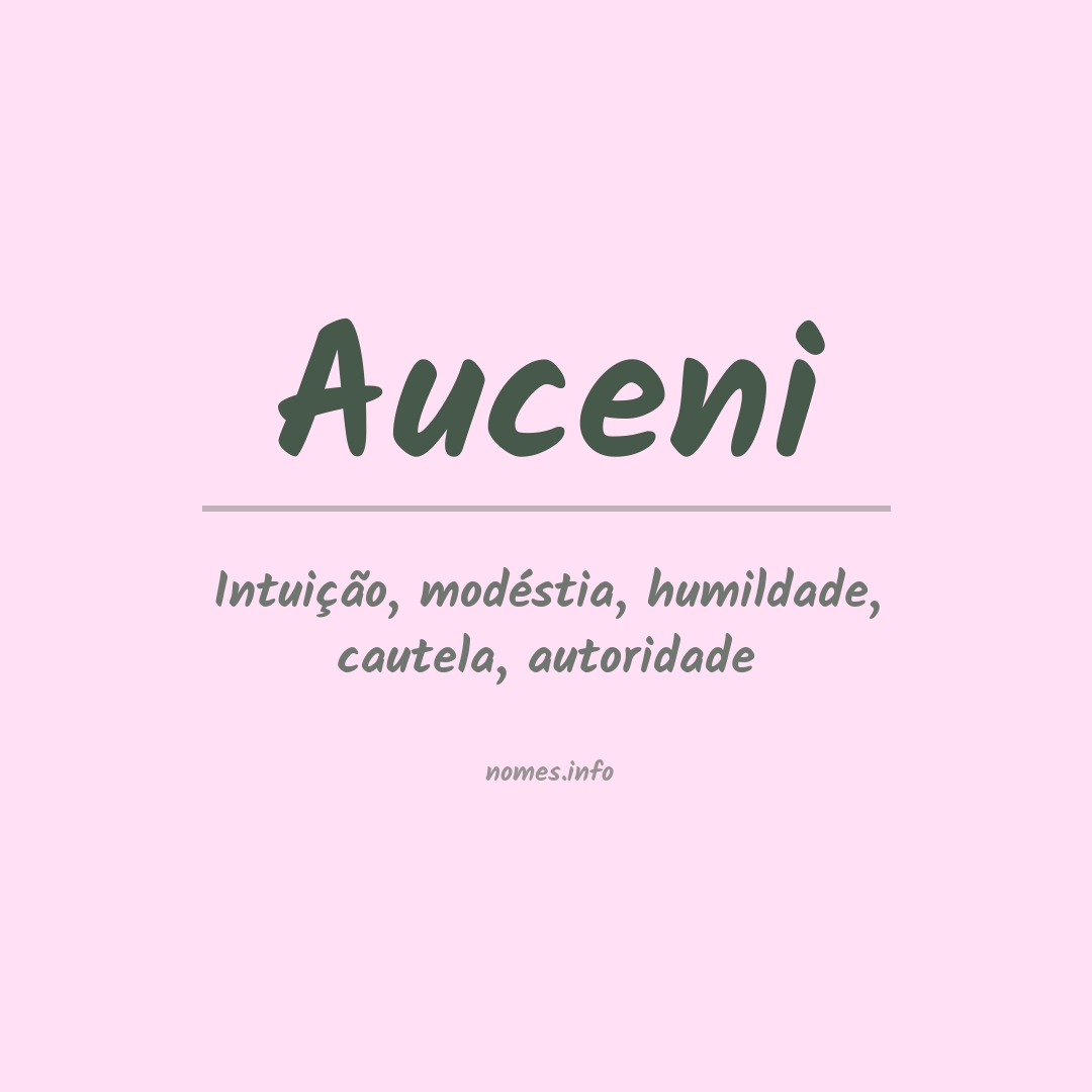 Significado do nome Auceni