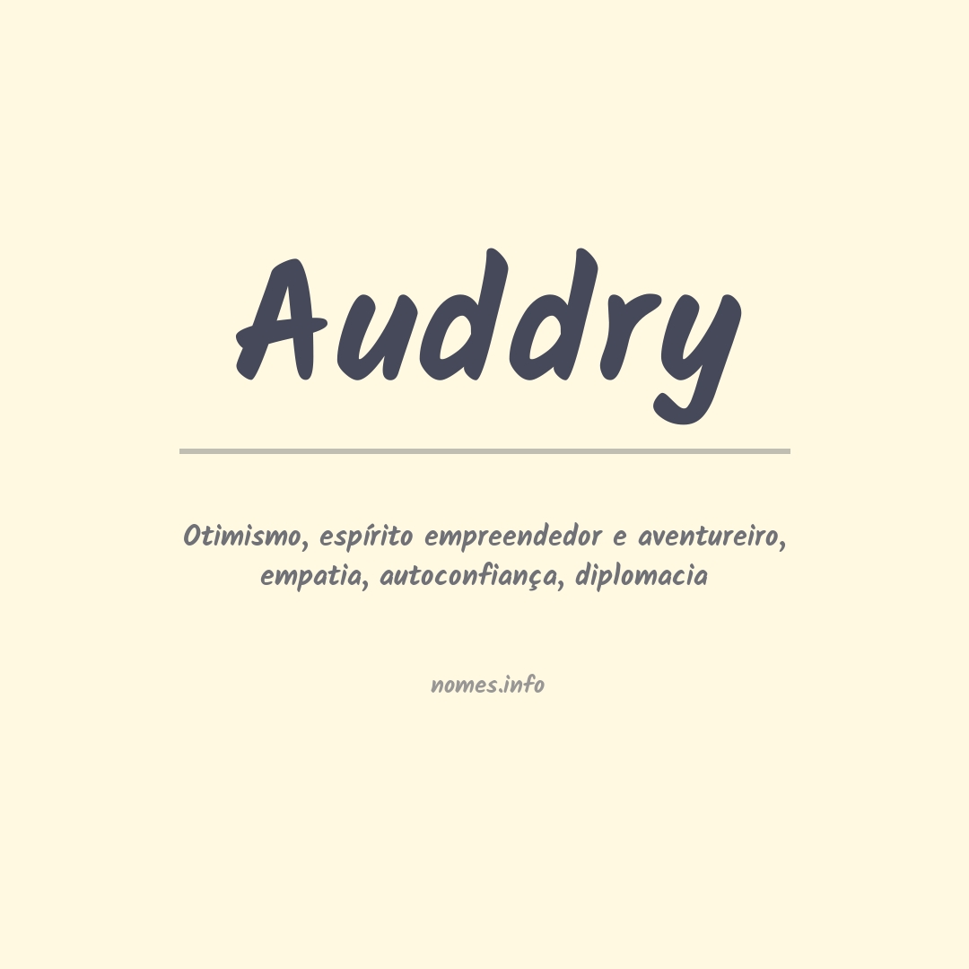 Significado do nome Auddry