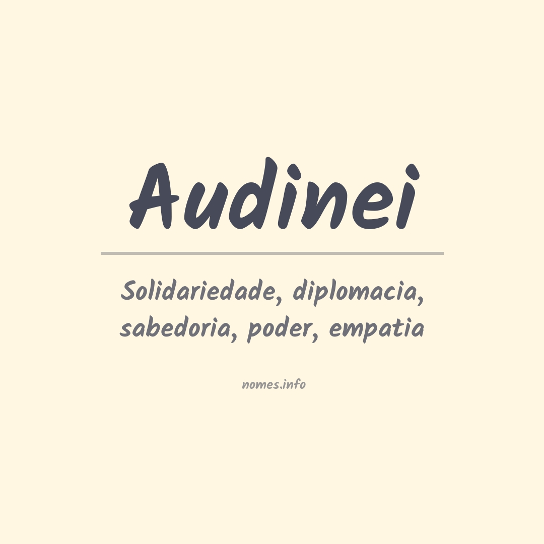 Significado do nome Audinei