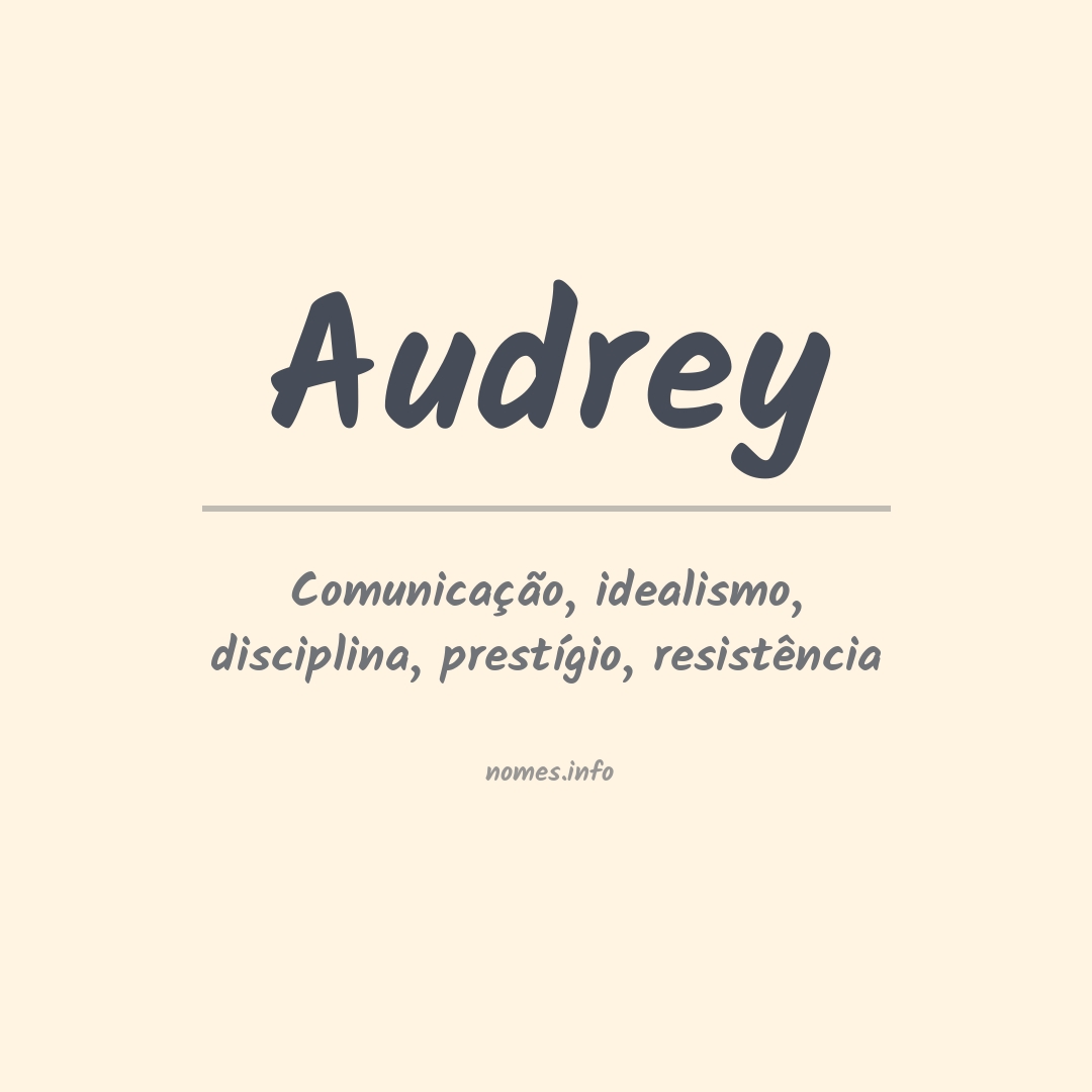 Significado do nome Audrey