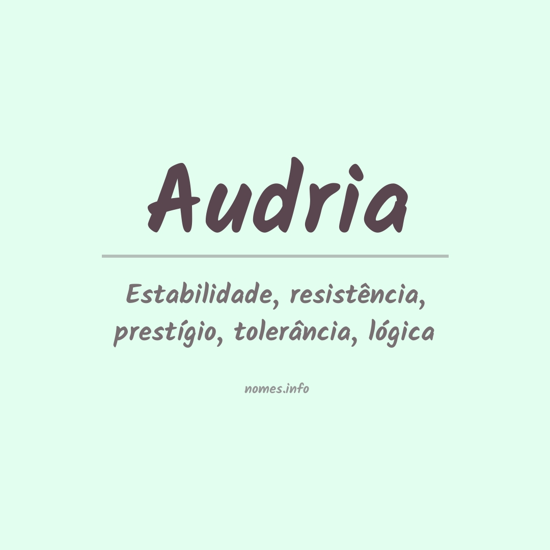 Significado do nome Audria