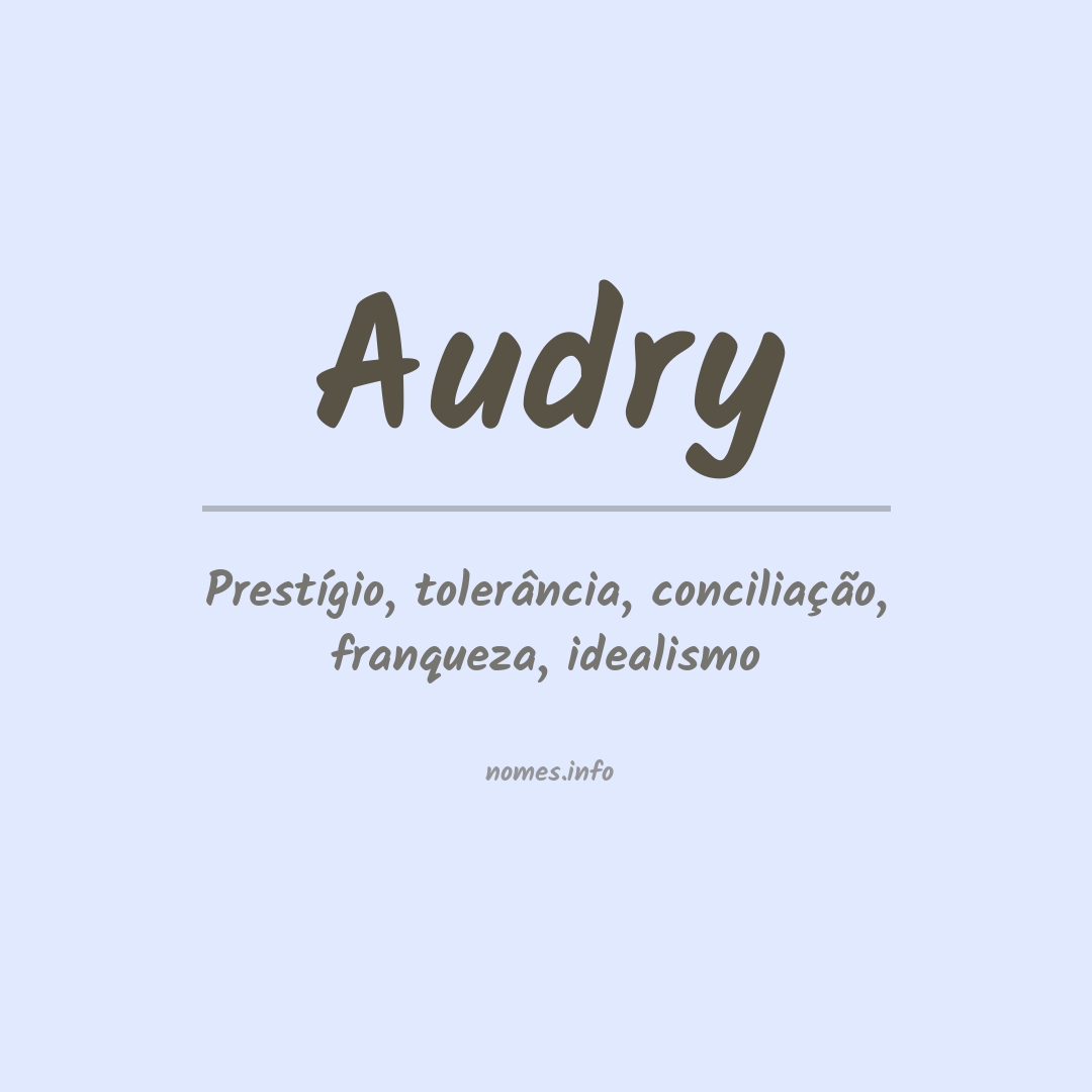 Significado do nome Audry