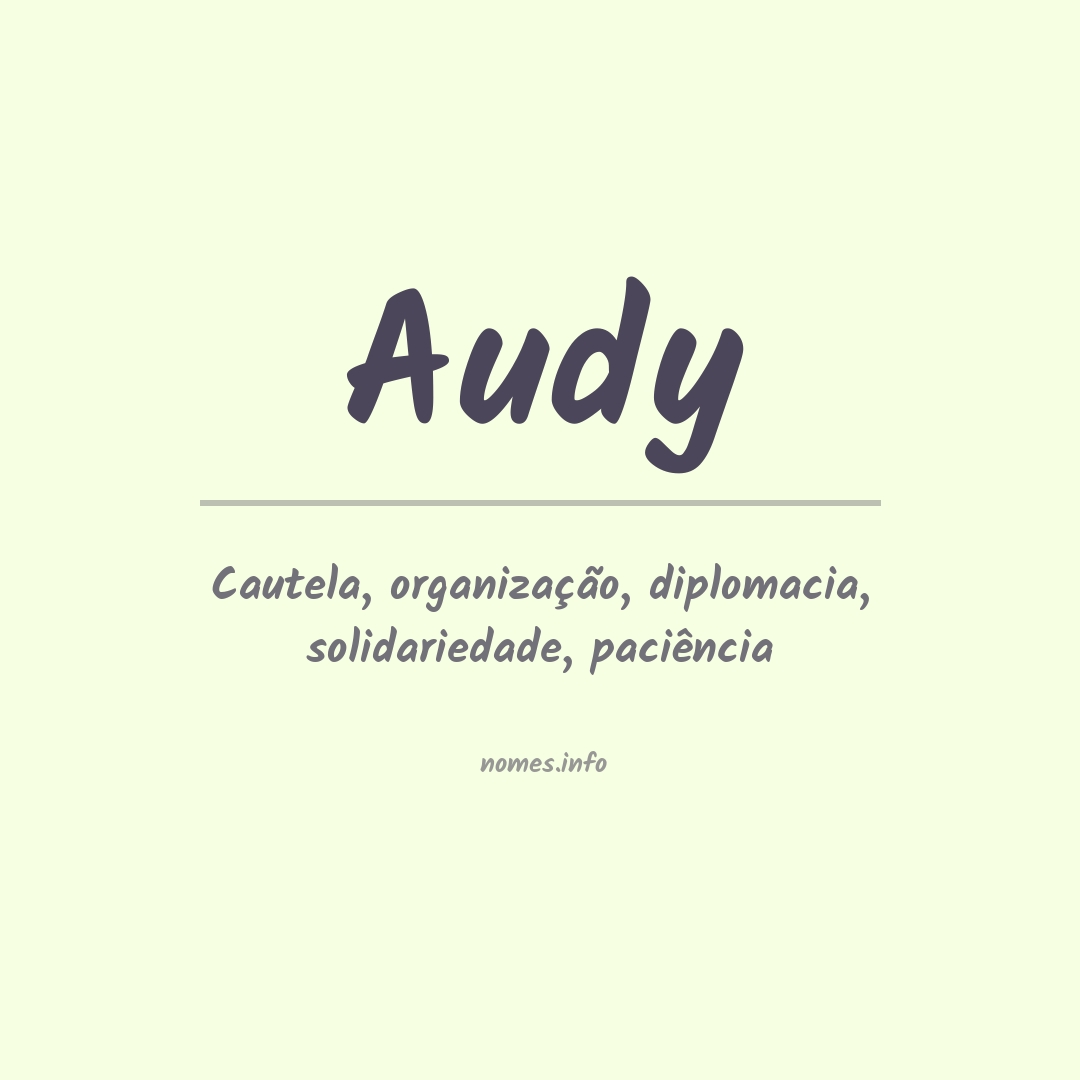 Significado do nome Audy