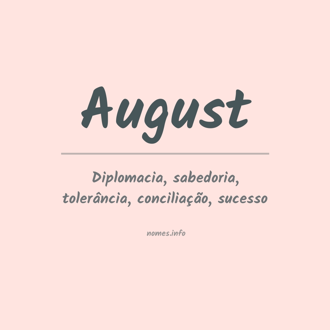 Significado do nome August