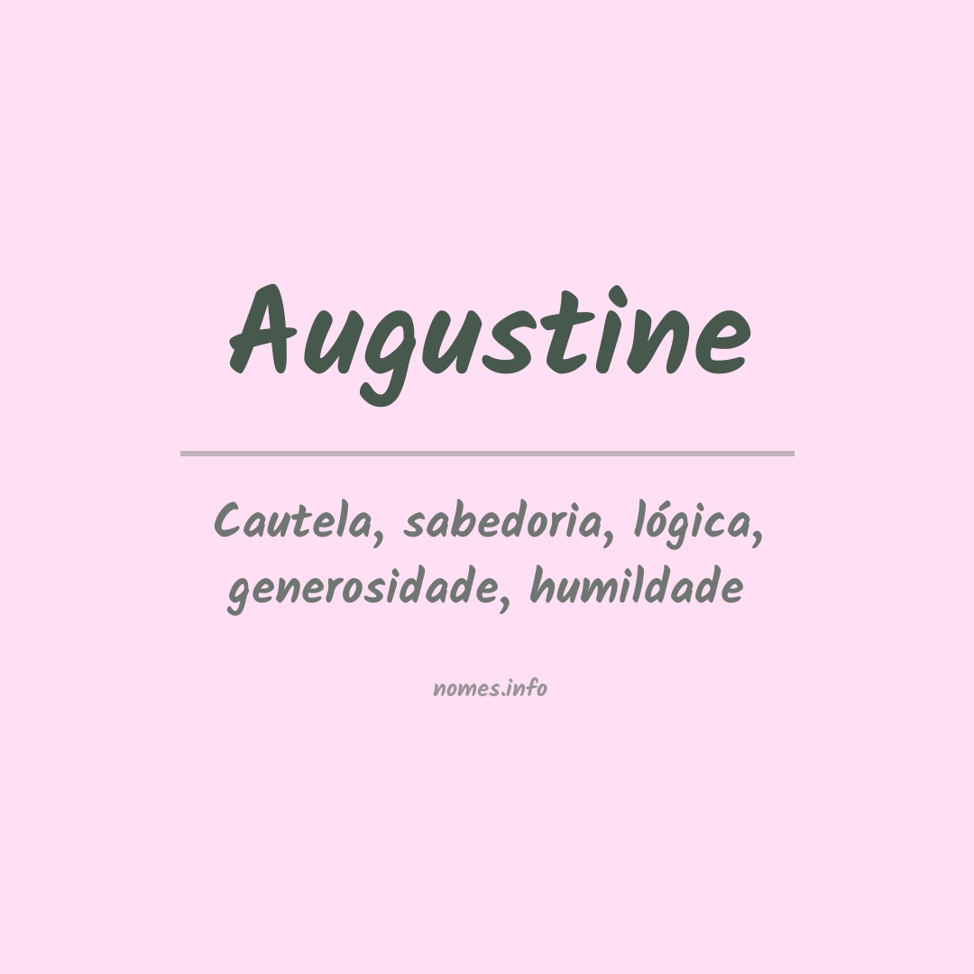 Significado do nome Augustine