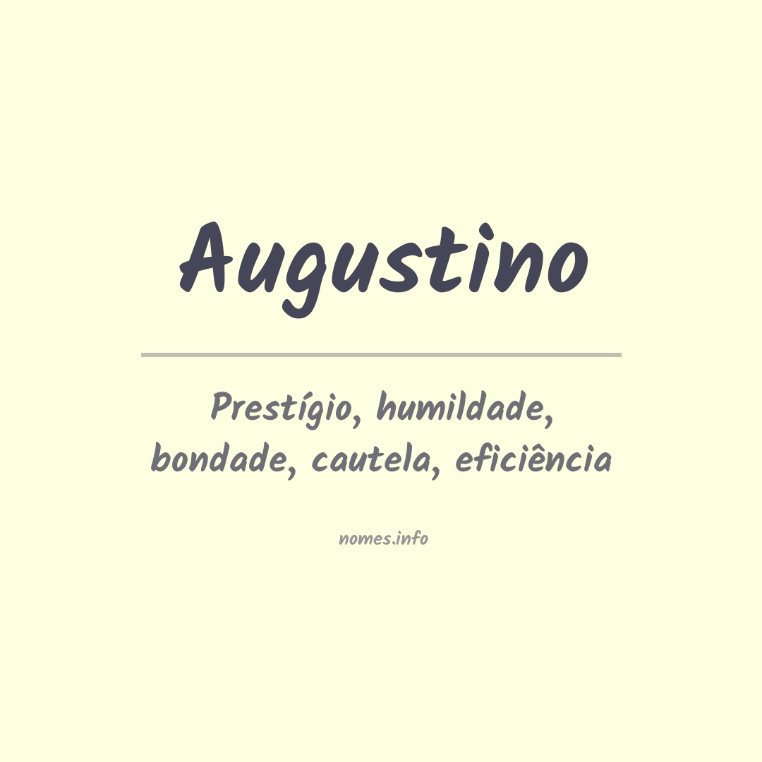 Significado do nome Augustino