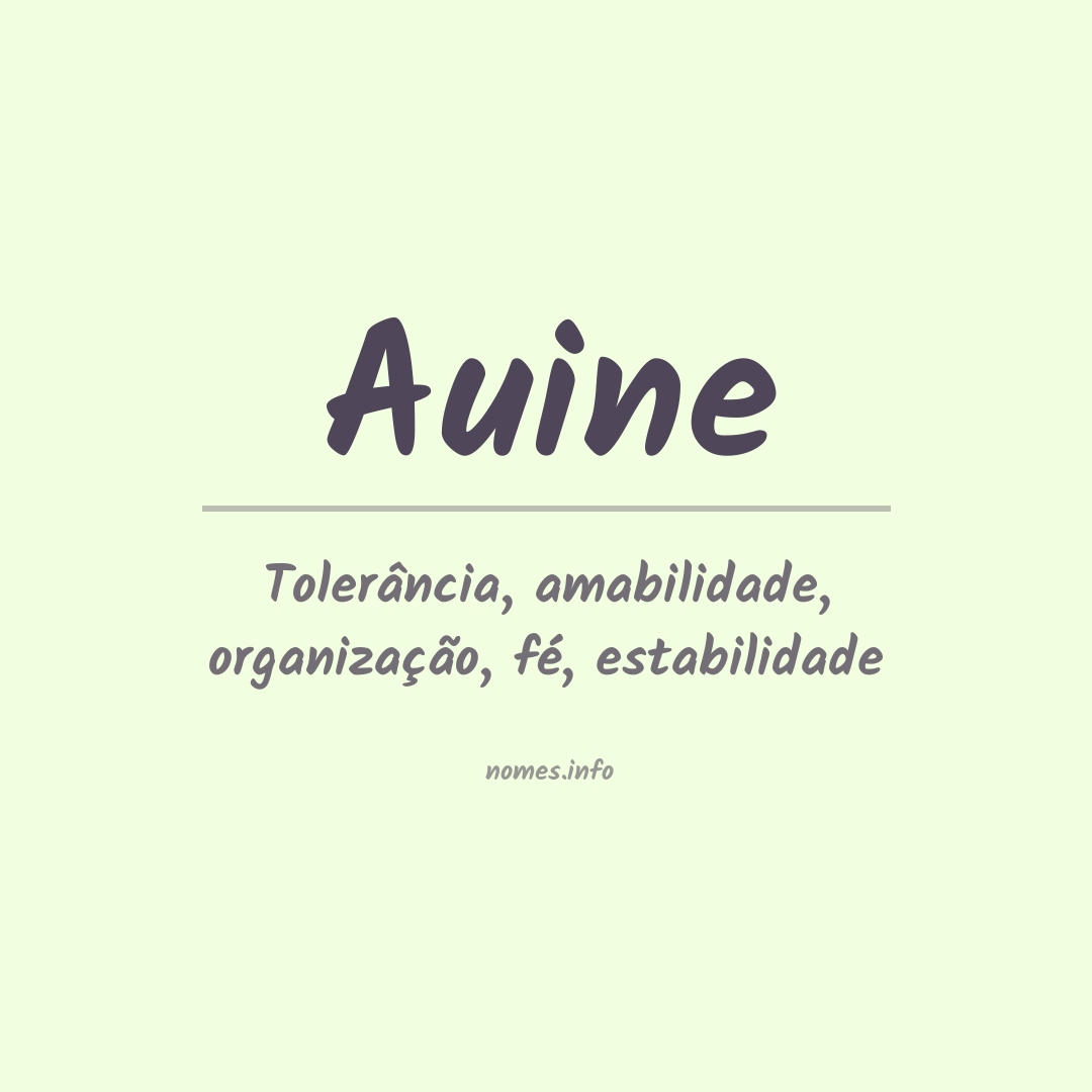 Significado do nome Auine