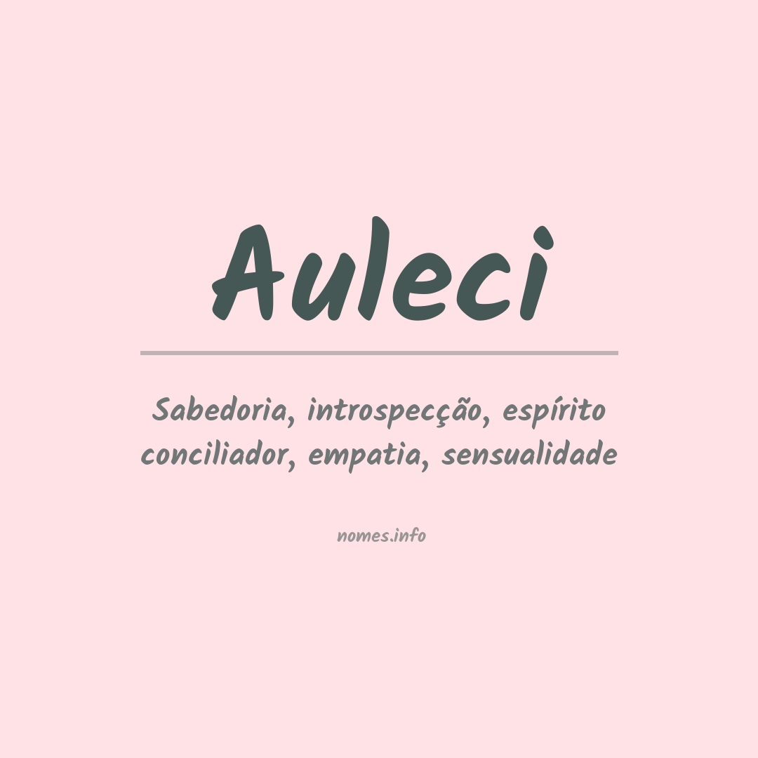 Significado do nome Auleci