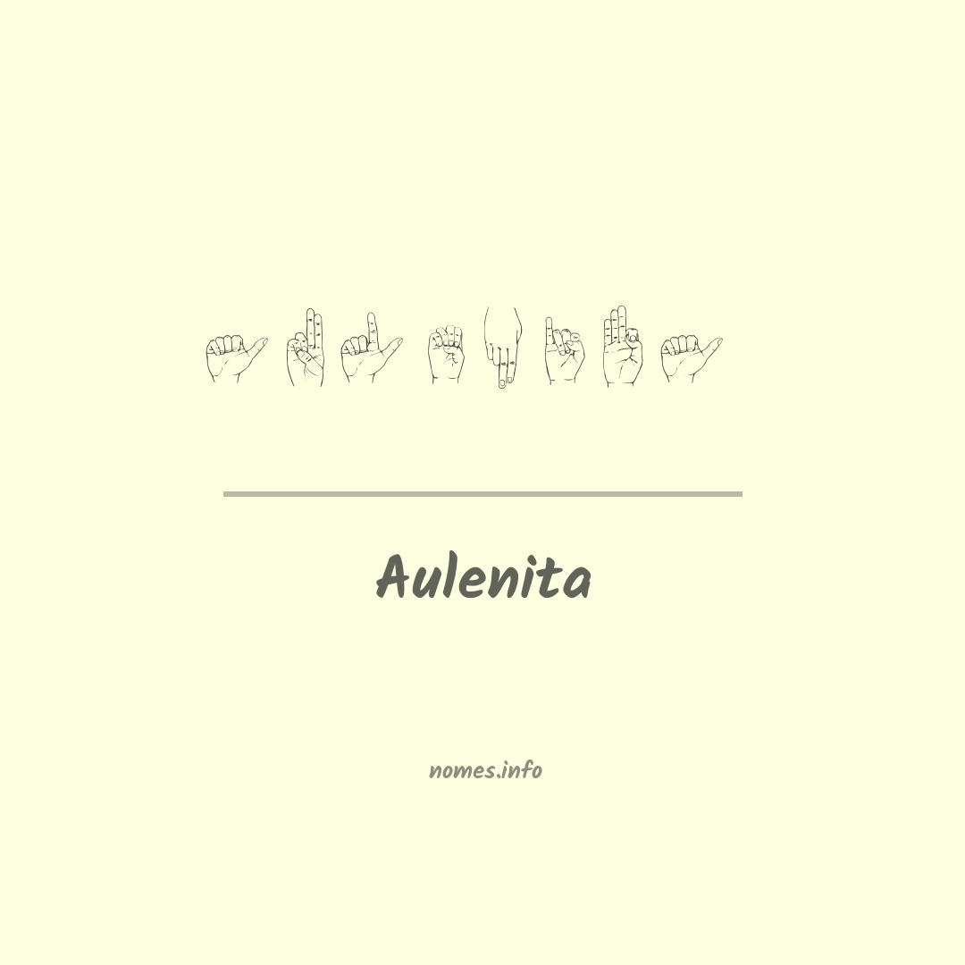 Aulenita em Libras