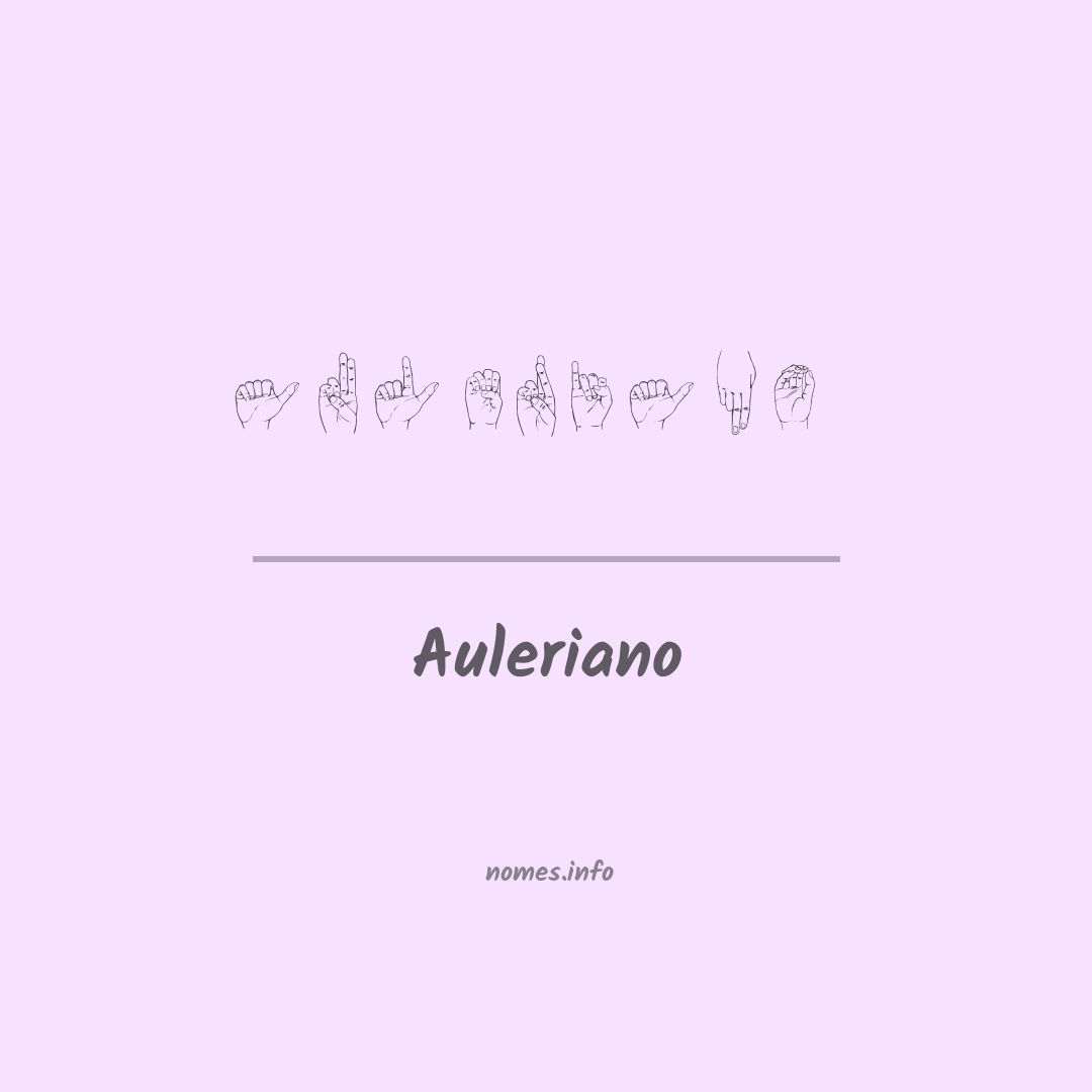 Auleriano em Libras