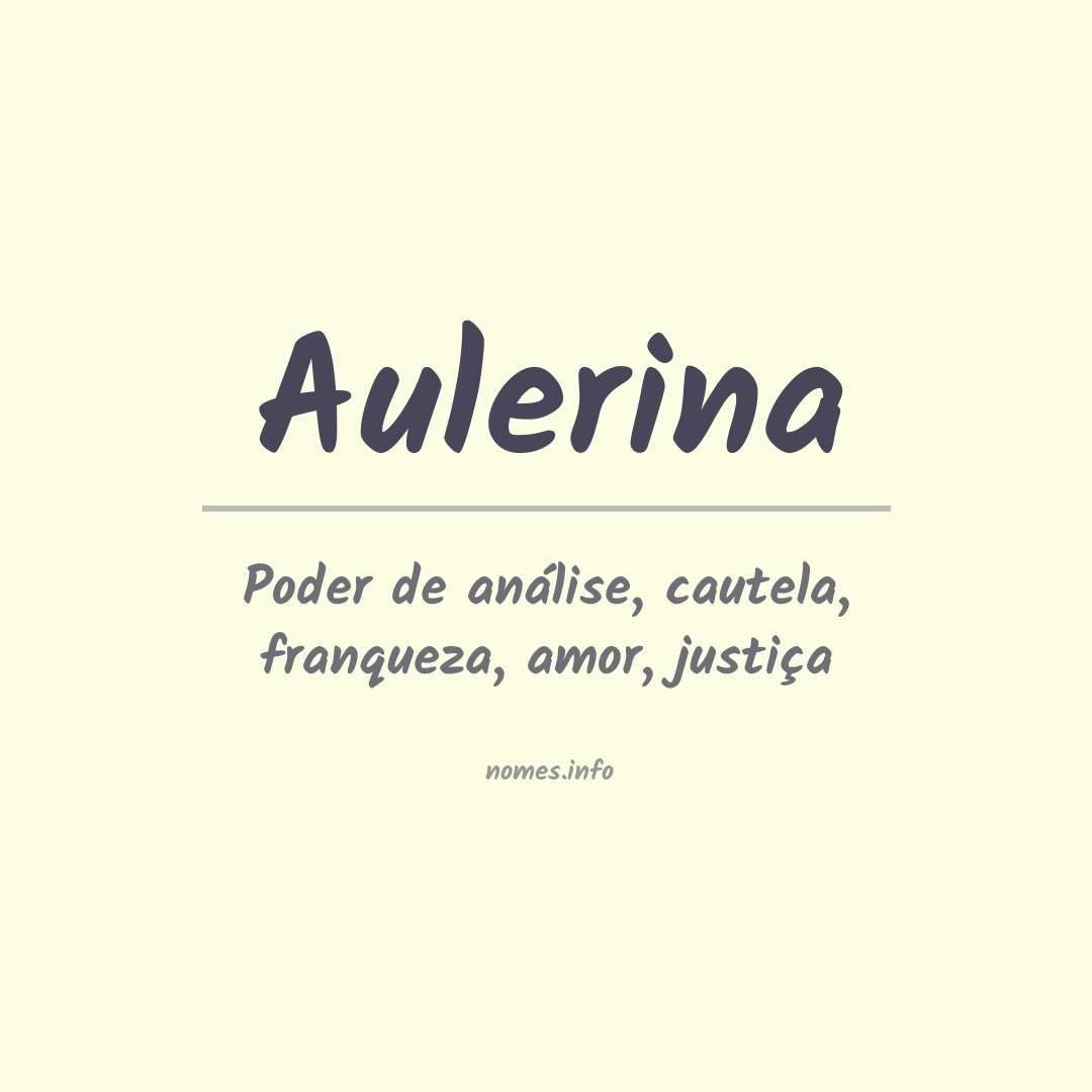 Significado do nome Aulerina
