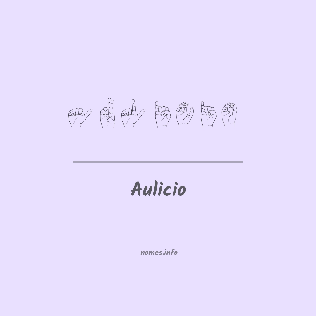 Aulicio em Libras
