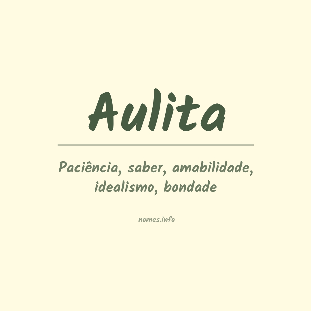 Significado do nome Aulita