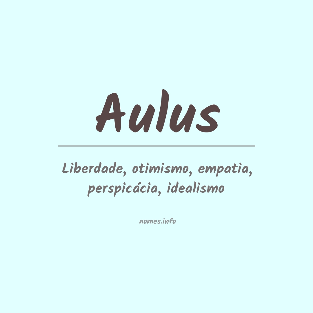 Significado do nome Aulus