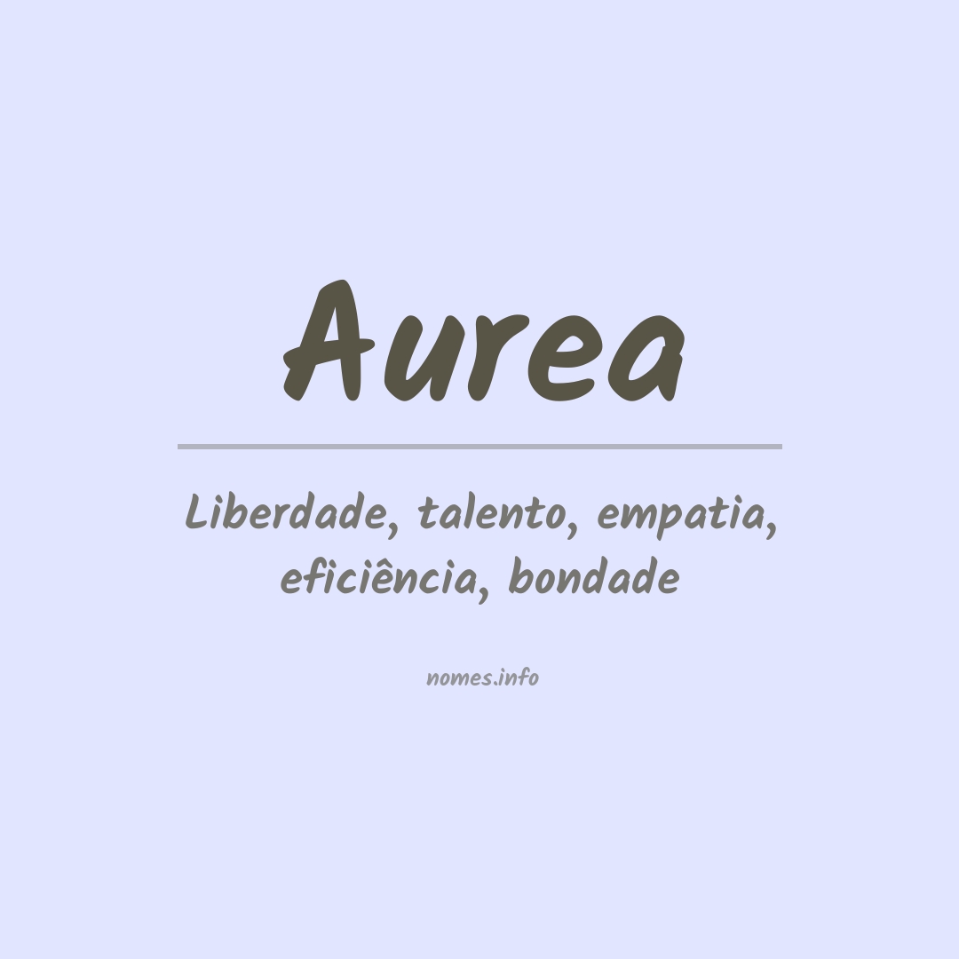 Significado do nome Aurea