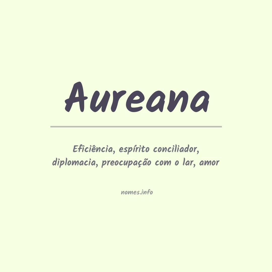 Significado do nome Aureana