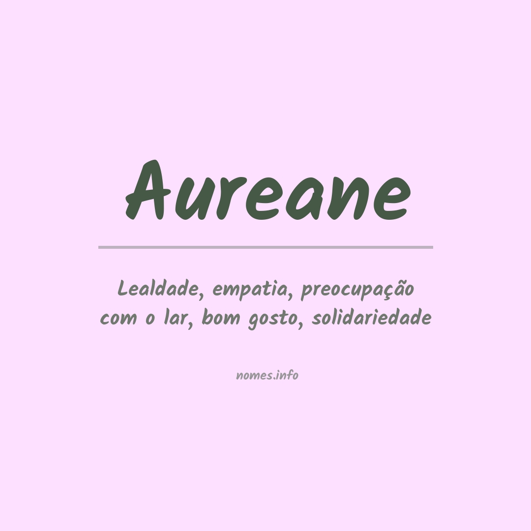 Significado do nome Aureane