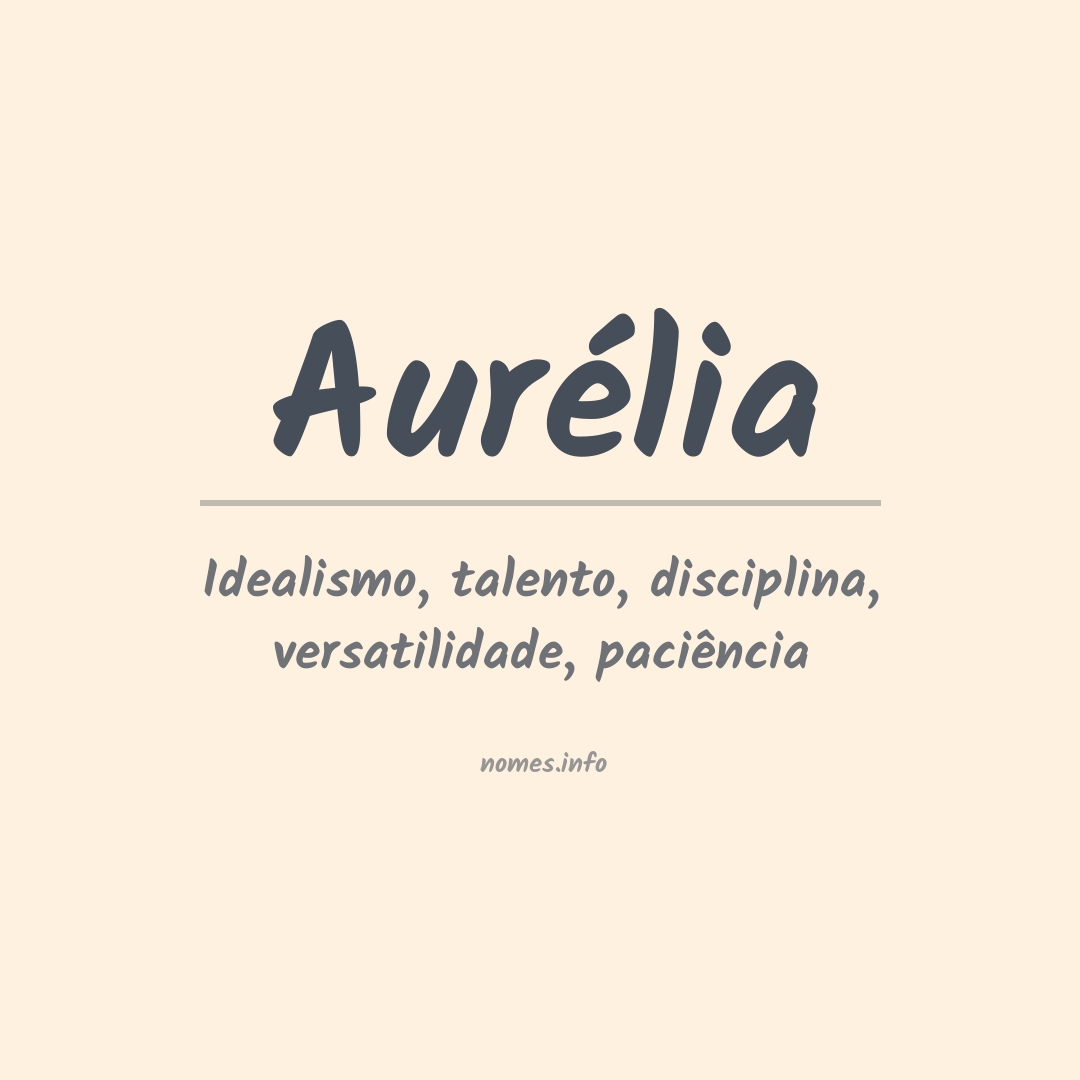 Significado do nome Aurélia