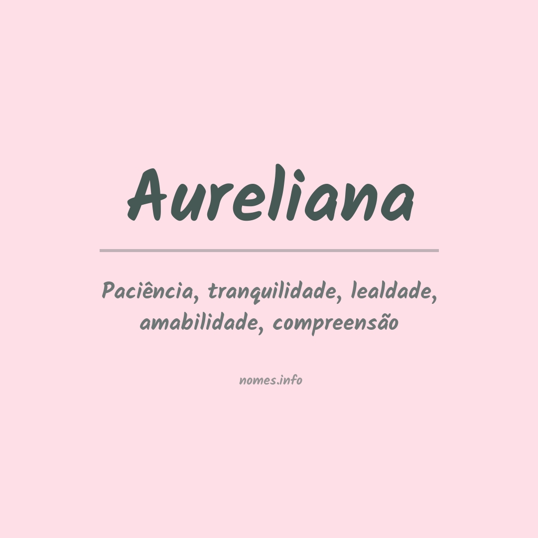 Significado do nome Aureliana