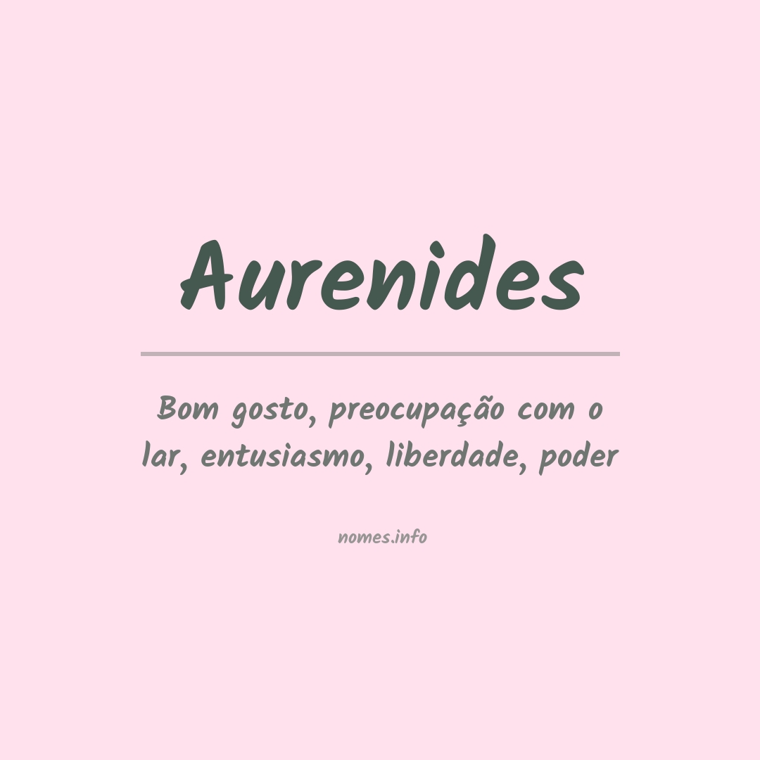 Significado do nome Aurenides