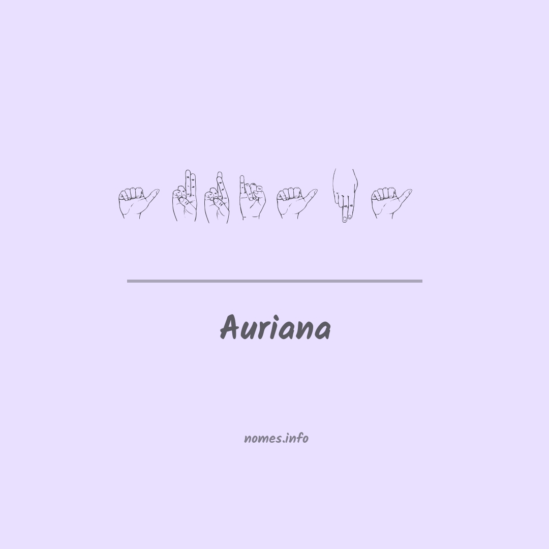 Auriana em Libras